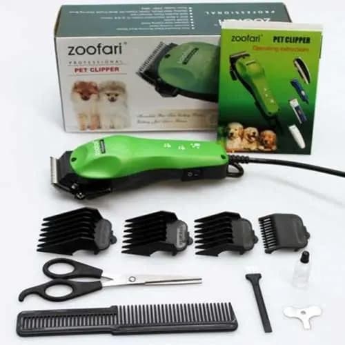 Máquina Corta Pelo Silenciosa Para Perros Y Gatos Zoofari 10w Eléctrica Verde