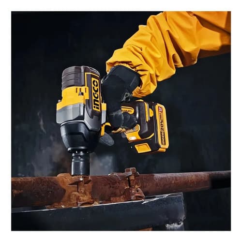 Llave De Impacto 850nm Sin Bateria Ingco Ciwli20851 Color Amarillo Frecuencia 50hz 60hz