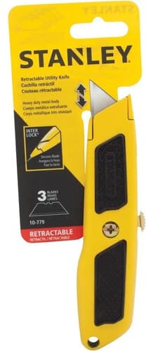 Cutter Retráctil Stanley 10-779 Con Grip Y 3 Hojas