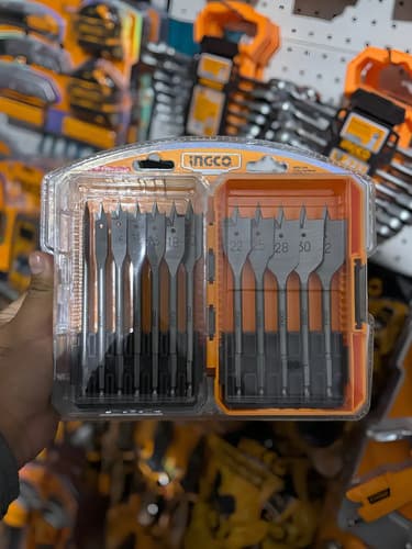 Set De 12 Brocas Planas Para Madera Ingco (8-32) Akdl1206