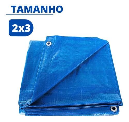 Lona Impermeable De Polietileno Azul Reforzada 2x3