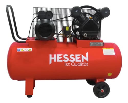 Compresor Hessen 400 Litros 10 Hp Trifasico 220v Kirkor Rojo 50 Hz Trifásica