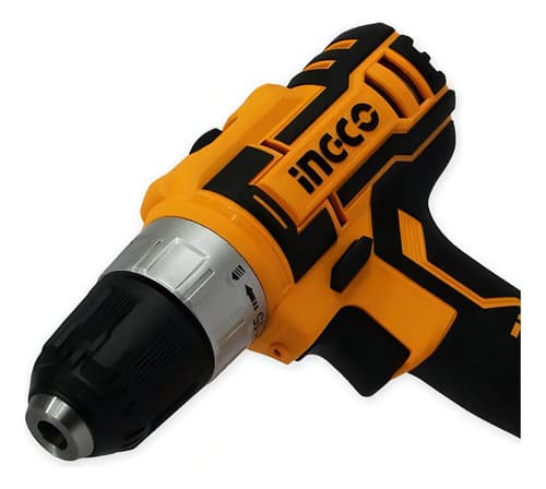 Taladro Inalámbrico Ingco 20v Con 2 Baterías Y Velocidad Variable Amarillo