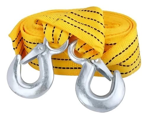 Cinta Remolque Nylon Plana 3tn 2,5 Auxilio Cuarta Soga Linga Color Amarillo