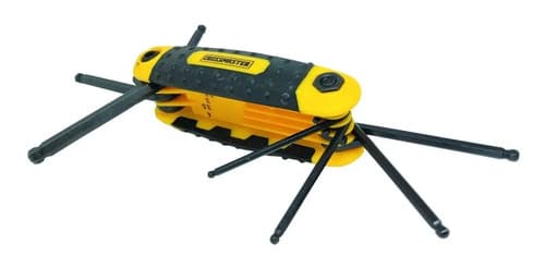 Juego De 9 Llaves Allen Hexagonales Plegables Metricas Cross