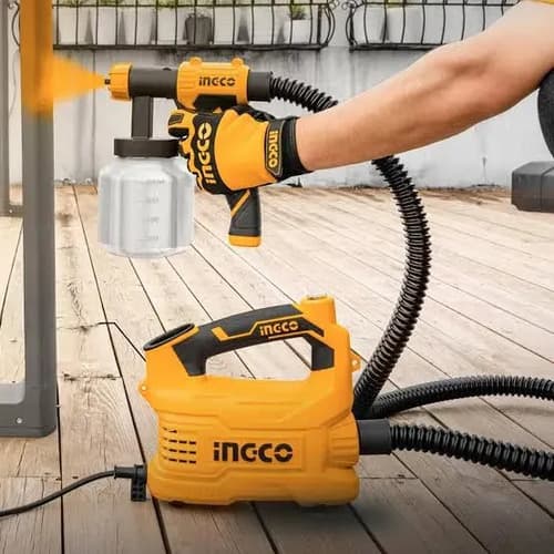 Equipo Pistola De Pintar Ingco 500w Spg5008 Amarillo
