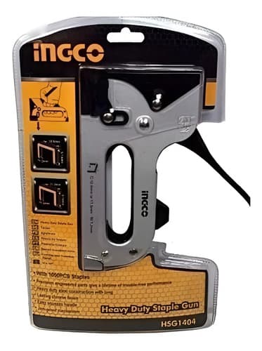 Engrampadora Manual Ingco De Acero Para Grapas Y Clavos De 4-14mm