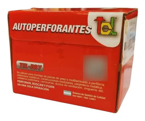 Tornillo Autoperforante Tel Punta Mecha Phillips 800u Para Madera Metal