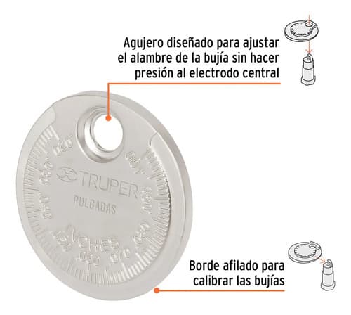 Calibrador Redondo Para Bujías Truper 14398