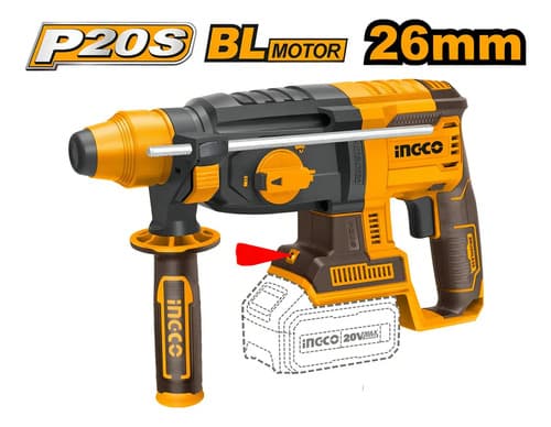 Rotomartillo Bl Industrial + 2 Bat 4ah Y Carg Normal ,0 Color Naranja Frecuencia 50 60hz