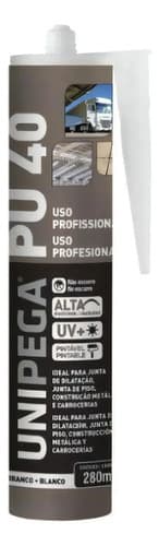 Tabla Profesional De Revestimiento De Pvc Unipega Wood Glue Pu 40, 400 G, Unipega, Color Blanco