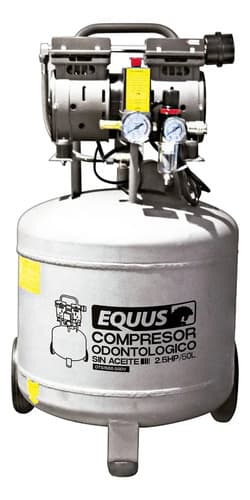 Compresor Odontológico Equus 50 Litros Sin Aceite 2,5 Hp Blanco 50 Hz