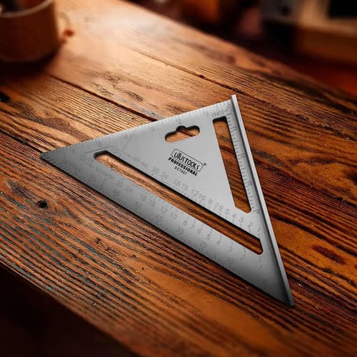 Escuadra Regla 7¿ Aluminio Triangular Uyus Ect007 Plateado