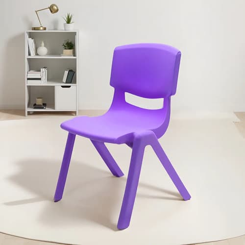 Silla De Plastico Niños - Asiento Iantil - Color Violeta Sin Tapizado