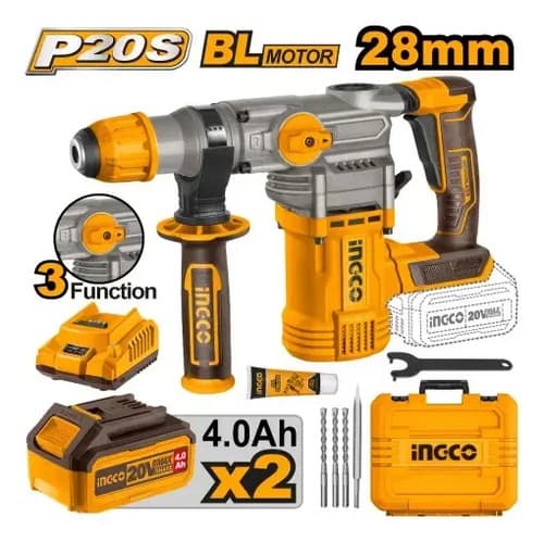 Rotomartillo Bateria 20v 3 Funciones C Bat Y Carg Crhli20288 Amarillo 50/60hz