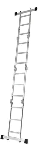 Escalera Aluminio 12 Escalones Plegable Para Tu Casa Multipropósito