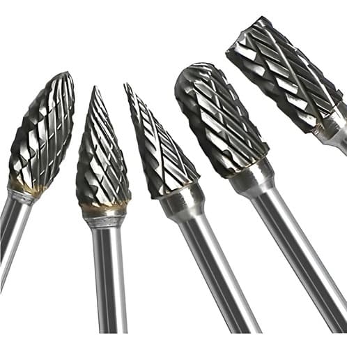 10 Fresas Rotativas De Carburo De Tungsteno De Doble Corte