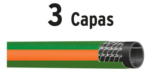 Manguera De Riego De 1/2 Reforzada 100 Metros Truper - Verde Y Naranja Verde Naranja