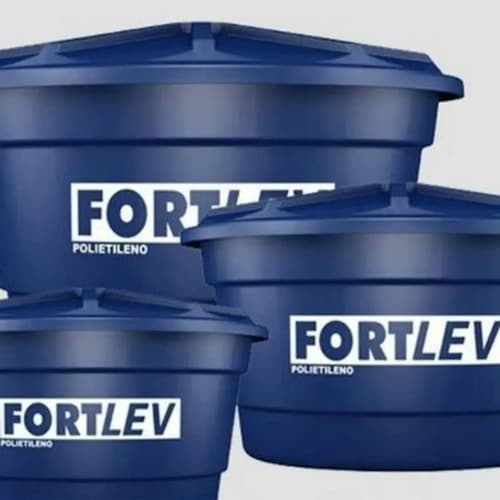 Tanque De Agua Fortlev 1000l Azul Polietileno Vertical Externo