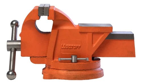 Morsa De Banco Base Giratoria Con Yunque Numero 4 Lusqtoff Naranja