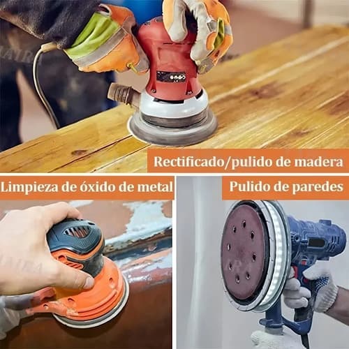 Lijas Velcro Makawa Mk-0581 Discos Óxido De Aluminio Grano 40 Pack 50 Unid