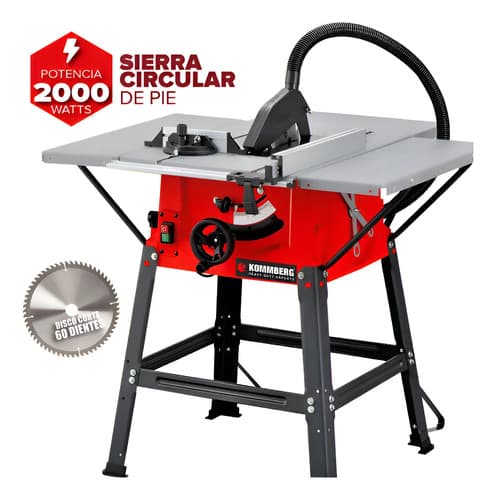 Sierra Circular Banco Pie Kommberg Ingletadora 1800w 255mm