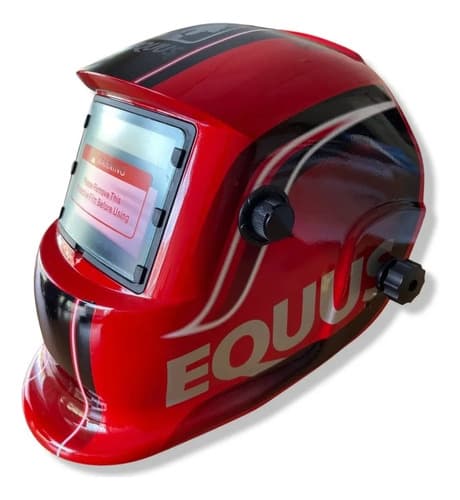 Mascara Careta De Soldar Equus Fotocromática Equus Rojo Deluxe
