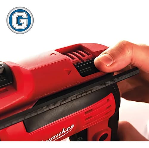 Taladro Percutor 13 Mm Atornillador Milwaukee 680w Sim Bosch Frecuencia 50 Hz Color Rojo Y Negro Rojo/negro