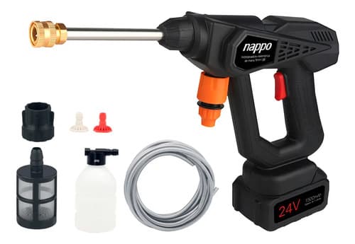 Hidrolavadora Nappo Inalámbrica De Mano 300w Batería Negro