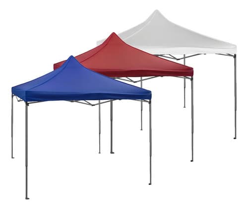 Carpa Toldo Techo De Lona Estructura Acero Reforzado 3x3 M. Color Blanco