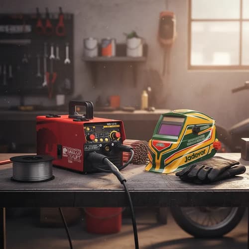 Soldadora Equus Mig Mma 120a C/gas Y S/gas + Careta + Guante Rojo