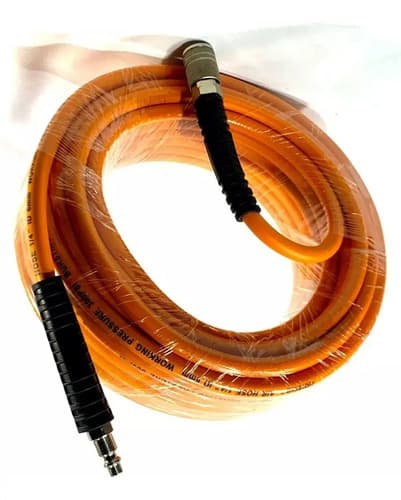 Manguera Aire Compresor 1/4 6x12mm 15 Mts C/ Acoples M62 Naranja Claro