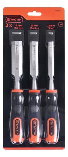 Juego De Formones Tactix De Acero Para Madera