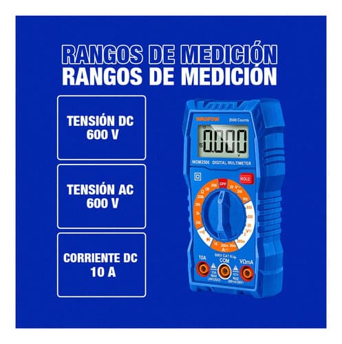 Multímetro Multitester Digital 600v Profesional Wadfow