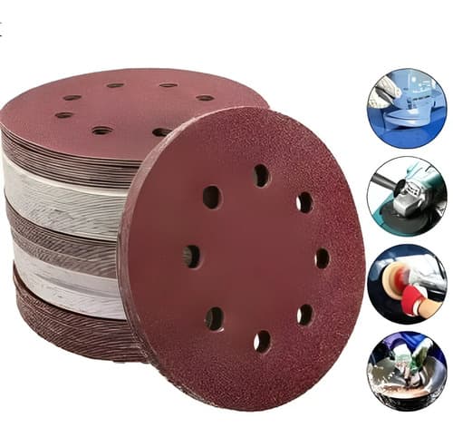 Lijas Velcro Makawa Mk-0581 Discos Óxido De Aluminio Grano 40 Pack 50 Unid