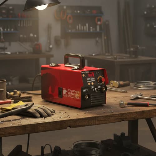Soldadora Digital Equus Igbt 3 En 1 Flux Mig 120 Amper Rojo