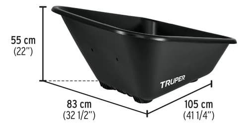 Carretilla 8ft3, Bandeja, Mangos Y Llanta, Truper 19810
