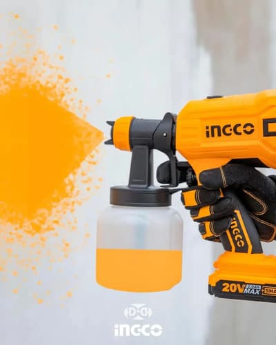 Pistola Pintar P20s A Bateria Ingco Csgli2003 Naranja