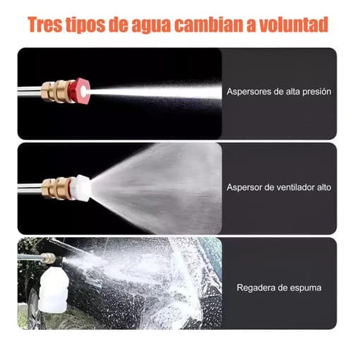 Hidrolavadora Eléctrica Portátil De Alta Presión Yn01 Color Negro Para Lavado De Autos Con Pistola, Batería De Litio Y Cargador Rápido Negro