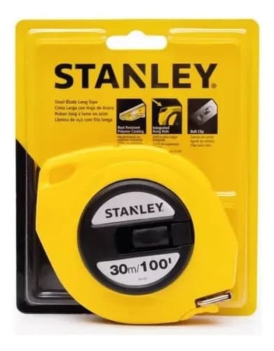 Huincha Medir Stanley 3/8 X 30mts Cinta De Acero(34107)