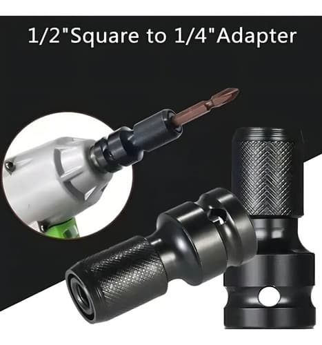 Adaptador De Impacto Hexagonal De 1/2  Cuadrado A 1/4  Para Brocas Shopadpesca