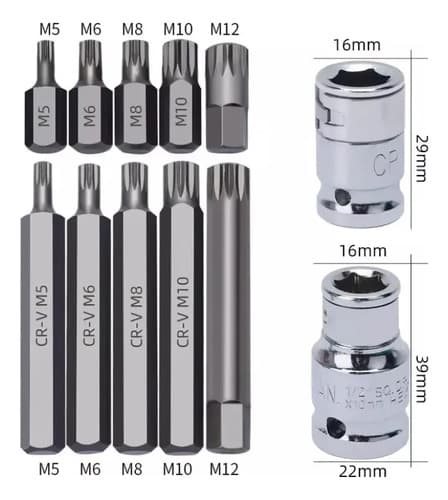 Juego Puntas Torx Allen Multiestria 40 Ps Profesional Caja Color Rojo
