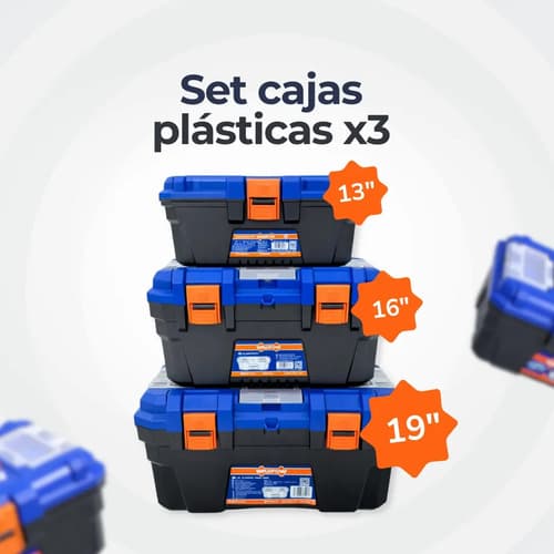 Caja Herramientas Kit Manuales Organizador Azul Oscuro