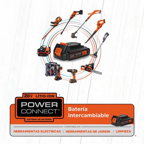 Cortasetos Inalámbrico 20v Lht2220-b2c Black+decker Color Naranja
