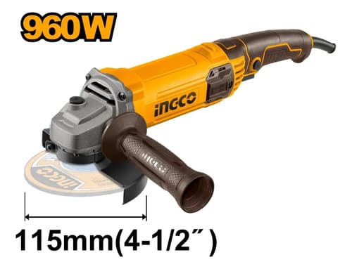 Amoladora 4 1/2 960w Mango Ergonómico Ingco Naranja 50/60hz