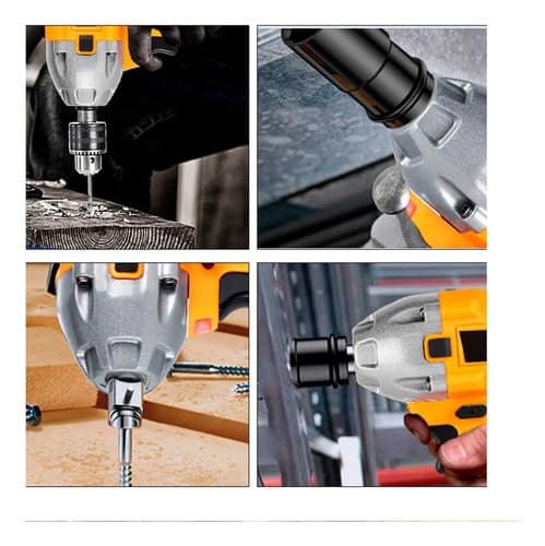 Taladro Rotomartillo Amoladora Atornillador Impacto Brushles Color Amarillo
