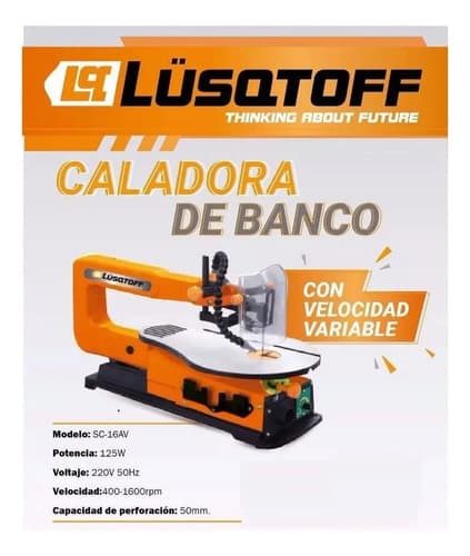Sierra Caladora De Banco 125w 1600rpm Lusqtoff Sc-16av