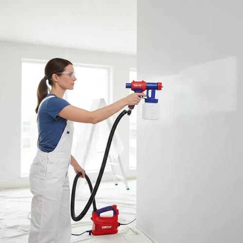 Máquina Pistola Equipo Pintar Hvlp 550w Pico De Bronce Emtop