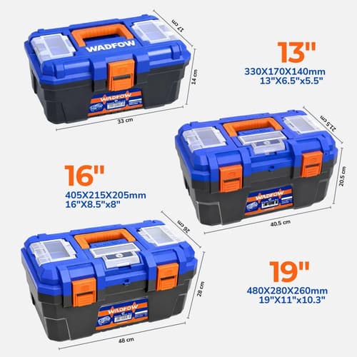 Caja Herramientas Kit Manuales Organizador Azul Oscuro