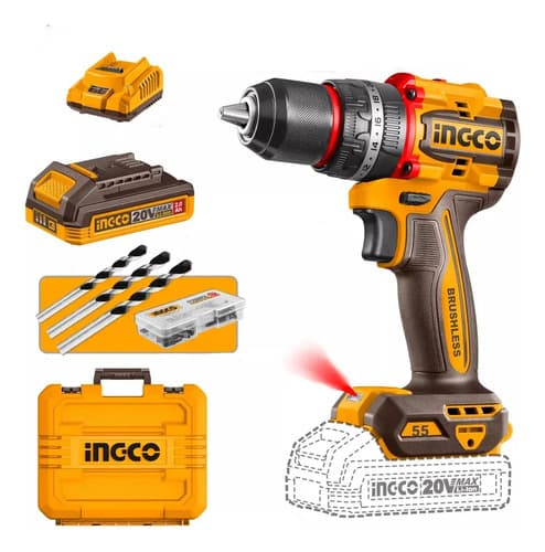 Atornillador Percutor Compact P20s Ingco Cidli20558 Valija Naranja Claro
